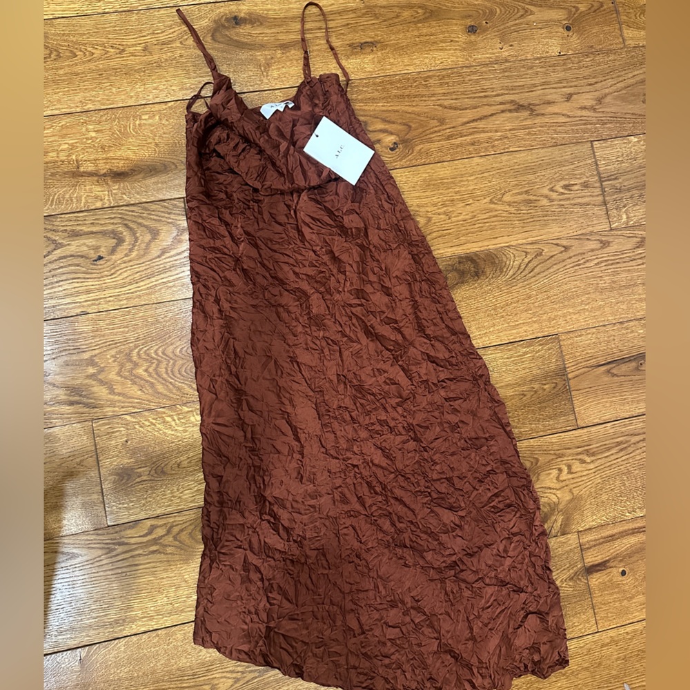 A.L.C. Rich Brown Textured Dress
